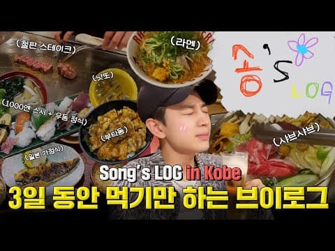 [SUB] Song’s LOG 일본 맛집 투어 in Kobe | Song's LOG Japanese Food Tour in Kobe thumbnail
