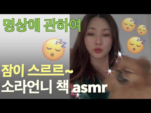소라언니 책 읽는 asmr  잠이 스르르~ | 명상에 관하여 thumbnail