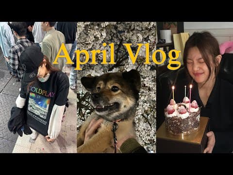 4월의 브이로그. 생일, 엄마밥, 감기, 축구, 콜드플레이 그리고 쿠마랑 이별. thumbnail