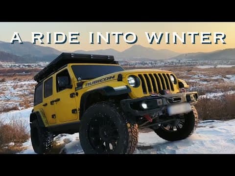 A ride into winter. Camping in springbar traveler along side a river. Hot tent with oil heater. thumbnail