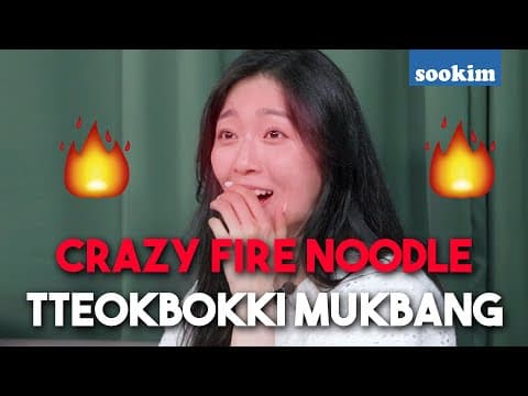 🔥Nuclear Spicy Tteokbokki Mukbang with Finnish Friend | Spicy Noodle Challenge thumbnail