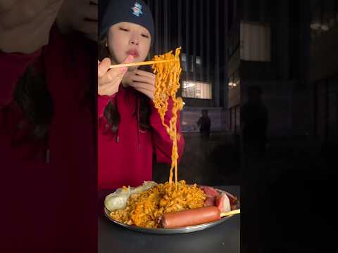 최애 먹방💕 #mukbang #foodchallenge #먹방 #rockpaperscissors #buldak thumbnail