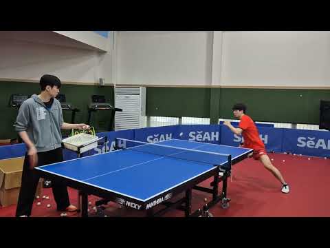 탁구선수들의 자동화 훈련(습관적으로 반응하고 공이 들어가게 만드는 반복 볼박스)🏓 thumbnail