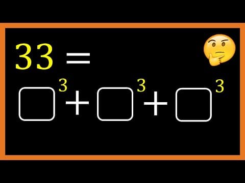 대박! 33이 3제곱수 3개의 합이 된다? thumbnail